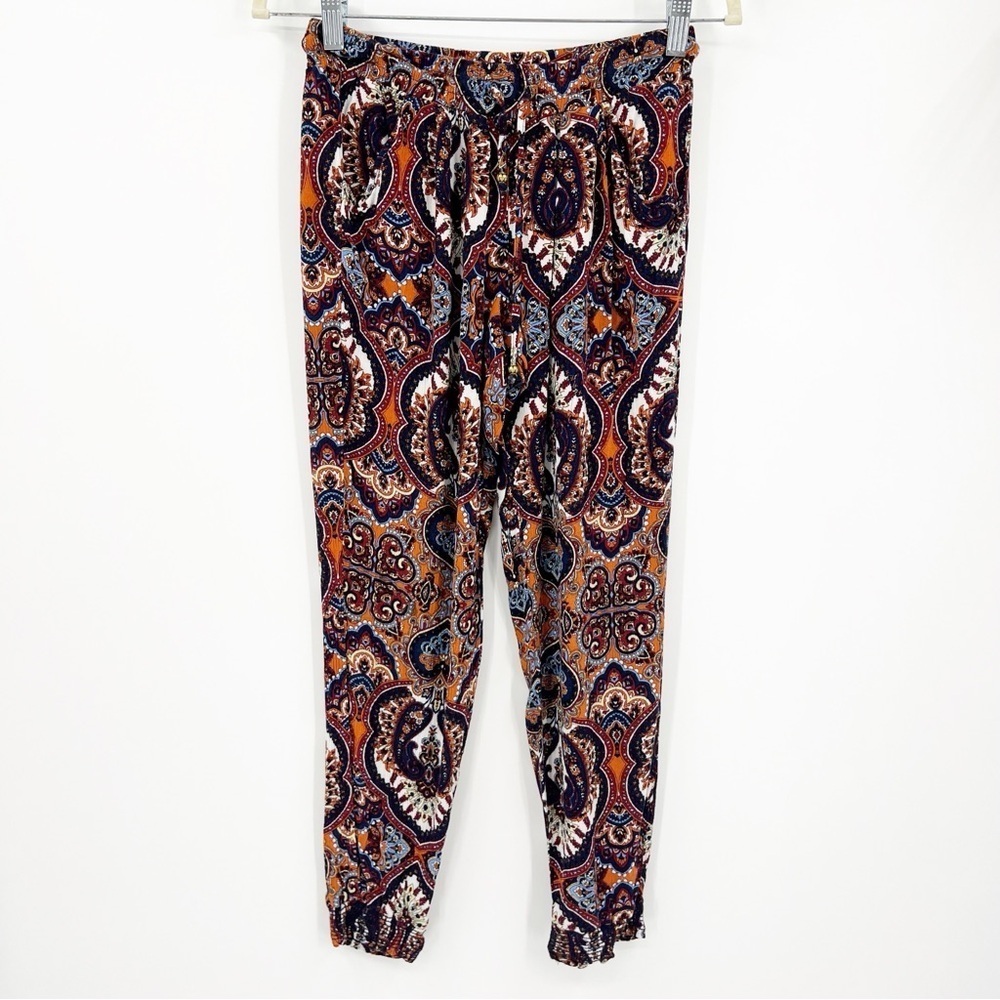 Evereve Braeve Seville Paisley Jogger Pant Size XS Lightweight Boho Western